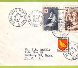 af9750 - FRANCE - POSTAL HISTORY - Cover - 1955,MEDICINE Red Cross