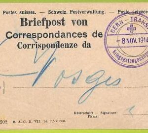 af9808 - Switzerland - POSTAL HISTORY - Card - 1914, MEDICINE Red Cross