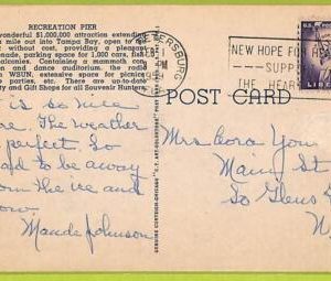 af9845 - USA - POSTAL HISTORY - Postcard - 1959, MEDICINE Blood Donors