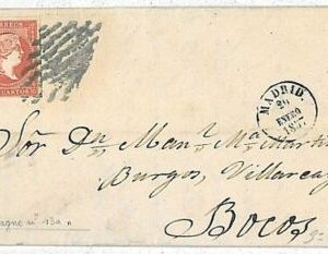 11980 - SPAIN España -  POSTAL HISTORY - Experimental cancelation MATASELLO 1857