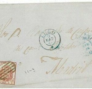 11985 - SPAIN España -  POSTAL HISTORY -  EDIFIL 33A - MARCO ROTO on cover 1855