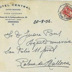 11997 - SPAIN España -  POSTAL HISTORY - AMBULANTE ARAGON EXPRESO 1932