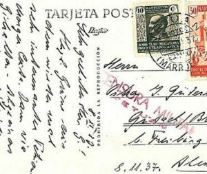 11995 - Marrocco Marruecos - POSTAL HISTORY - CENSORED postcard to GERMANY