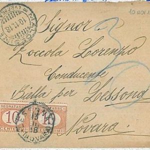ITALIA REGNO: Sass 8 Segnatasse 21 su BUSTA - CARINA! 1918