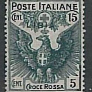 36249  Varietà  - LIBIA : Sassone 14a - Sovrastampa Sottile - Nuovo  linguellato