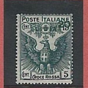 36250  Varietà - LIBIA : Sassone 13b - Sovrastampa spostata  - Nuovo linguellato