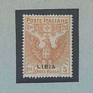 36254   Varietà - LIBIA : Sassone 16ac - Sovrastampa Sottile spostata  - Nuovo