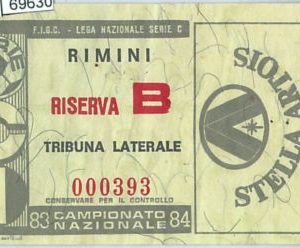 69630  - Vecchio  BIGLIETTO PARTITA CALCIO - 1983 / 1984 : RIMINI /  ATALANTA