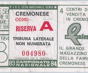 69631  - Vecchio  BIGLIETTO PARTITA CALCIO - 1983 / 1984 : CREMONESE /  COMO