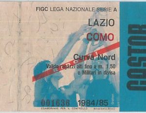 69635  - Vecchio  BIGLIETTO PARTITA CALCIO - 1984 / 1985 : LAZIO / COMO