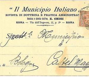 31390    CARTOLINA d'Epoca ROMA città - PUBBLICITARIA: Il Municipio Italiano
