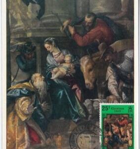 48353  - BRITISH HONDURAS  - MAXIMUM CARD  - ART / CHRISTMAS : Verones 1969 25c