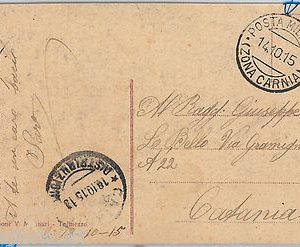 63158 - ITALIA REGNO - STORIA POSTALE - POSTA MILITARE: Zona Carnia 1915
