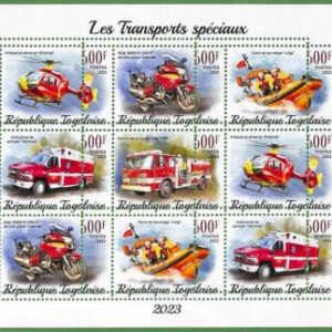 B1868 - TOGOLAISE - ERROR MISPERF Stamp Sheet - 2023 - Special Transport