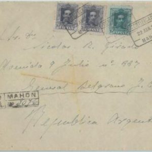 75502 - SPAIN - POSTAL HISTORY -  REGISTERED COVER to ARGENTINA  1926
