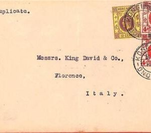 aa6770 - HONG KONG - POSTAL HISTORY -  COVER to ITALY  1934