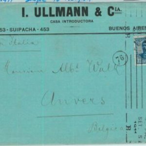 93878 - ARGENTINA - POSTAL HISTORY - SINGLE STAMP 12 cent on Cover to BELGIUM