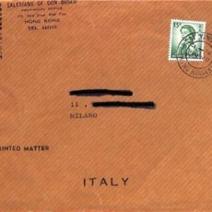 aa6769 - HONG KONG - POSTAL HISTORY -  COVER from SAI YUNG PUN to ITALY   1951