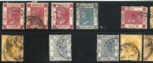 70720 -  HONG KONG - STAMPS:   lot of USED stamps with NICE POSTMARKS: Amoy..