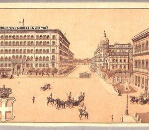 ab0028 - CARTOLINA D'EPOCA -ROMA Città : Savoy Hotel