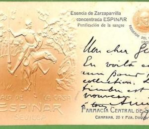 ah1823 - SPAIN -VINTAGE POSTCARD   Postal Antigua - Sevilla - 1908 PUBLICIDAD