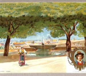 ab0030 - CARTOLINA D'EPOCA -ROMA Città: Panorama di Roma dall' Accademia francia