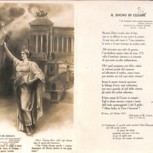 ab0031 - CARTOLINA D'EPOCA -ROMA Città : Il Sogno di Cesare