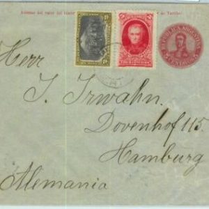 94009 - ARGENTINA - POSTAL HISTORY - STATIONERY COVER to GERMANY + stamps 1911