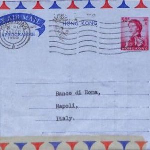 aa6791 - HONG KONG - POSTAL HISTORY - Stationery AEROGRAMME  to ITALY  1965