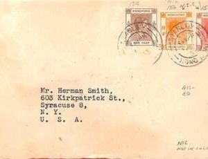 aa6823 - HONG KONG - POSTAL HISTORY -  COVER from STANLEY  to the USA 1953