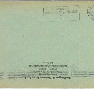86572 - GERMANY - Postal History - COVER to ITALY Arrival postmark FRUIT  1952