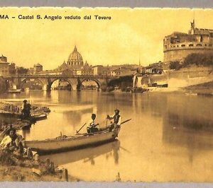 ab0035 - CARTOLINA D'EPOCA -ROMA Città : Castel S. Angelo veduto dal Tevere