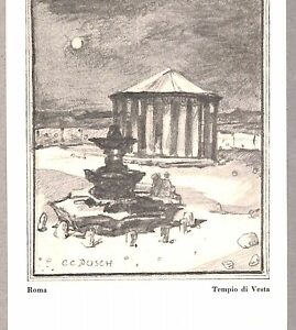 ab0040 - CARTOLINA D'EPOCA -ROMA Città : Tempio di Vesta