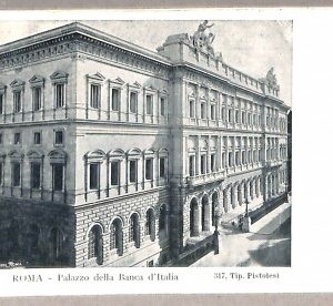 ab0045 - CARTOLINA D'EPOCA -ROMA Città : Palazzo della Banca d'Italia