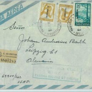 94155 - ARGENTINA - POSTAL HISTORY - SERVICIO OFICIAL on COVER to GERMANY  1962