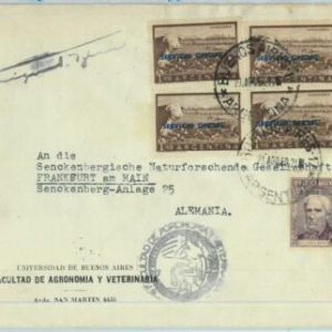 94156 - ARGENTINA - POSTAL HISTORY - OFICIAL on COVER to GERMANY 1950 veterinary