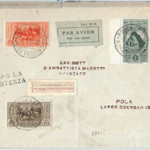 71668 - REGNO - STORIA POSTALE:  BUSTA del Volo ROMA  - POLA  1933