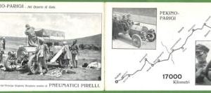 ah2035 -  VINTAGE POSTCARD  - Pirelli PEKING / PARIS Rally - double card!