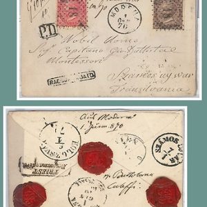 53845 - ITALIA REGNO - Storia Postale: Sass 19 + 20  su BUSTA a TRANSILVANIA!