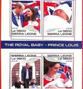 A4714 - SIERRA LEONE - ERROR MIPERF Block: 2018 Prince Louis, Royalty