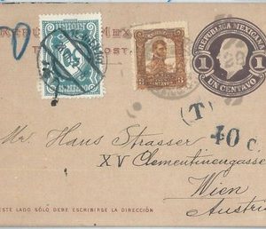 72276 - MEXICO - POSTAL HISTORY - POSTAL STATIONERY Card to AUSTRIA 1922 - TAXED