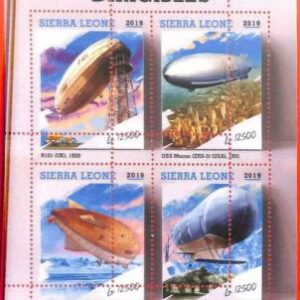 A4756 - SIERRA LEONE - ERROR MISPERF Ficha miniatura: 2018 Dirigibles, Zepelines