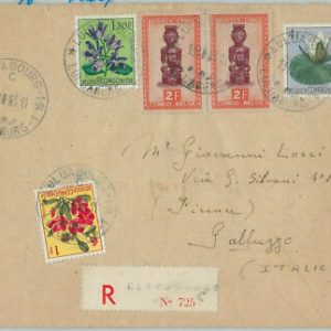 74662 - Congo Belga Belge - HISTORIA POSTAL - Sobre certificado a ITALIA 1957
