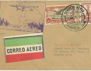 16153 - MEXICO - POSTAL HISTORY -- BIRDS - EAGLES - AIRMAIL COVER 1929