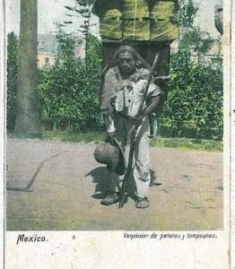 24363 - MEXICO - VINTAGE POSTCARD  - ETHNIC POSTCARD : STREET VENDORS