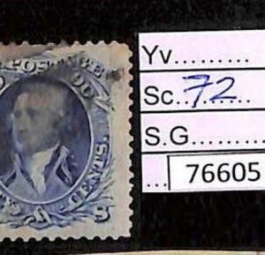 76605 - USA United States - STAMP - Scott # 72 Used
