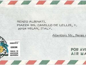 26770 - MEXICO - POSTAL HISTORY - AIRMAIL COVER to ITALY -- FOOTBALL