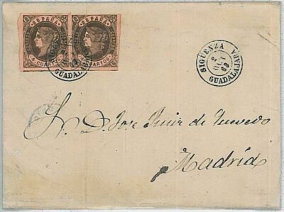 29926 - SPAIN España - POSTAL HISTORY - COVER sobre #58 pareja SIGUENZA Guadalaj