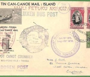 ZA1499 - TOGA - POSTAL HISTORY - OVERSIZED Cover 1939 TIN CAN MAIL Blinken Bus