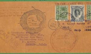 ZA1505 - TOGA - POSTAL HISTORY - OVERSIZED Cover to JAMAICA - TIN CAN MAIL 1939